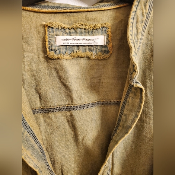 NWOT Free People We The Free Jude Denim Pullover - Picture 7 of 9
